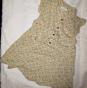 Yellow Floral Midi Dress